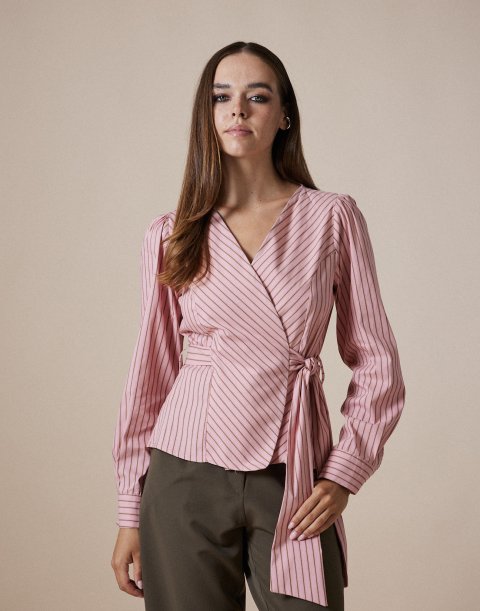 Wraped striped shirt