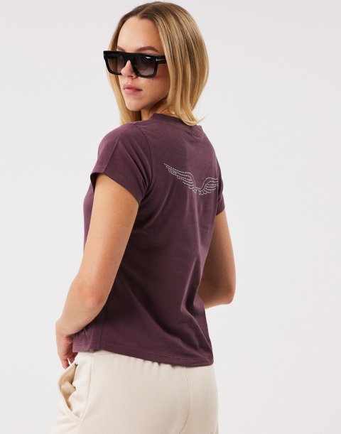 T-shirt με τύπωμα και στρας