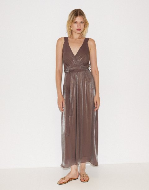 Shimmer effect maxi dress