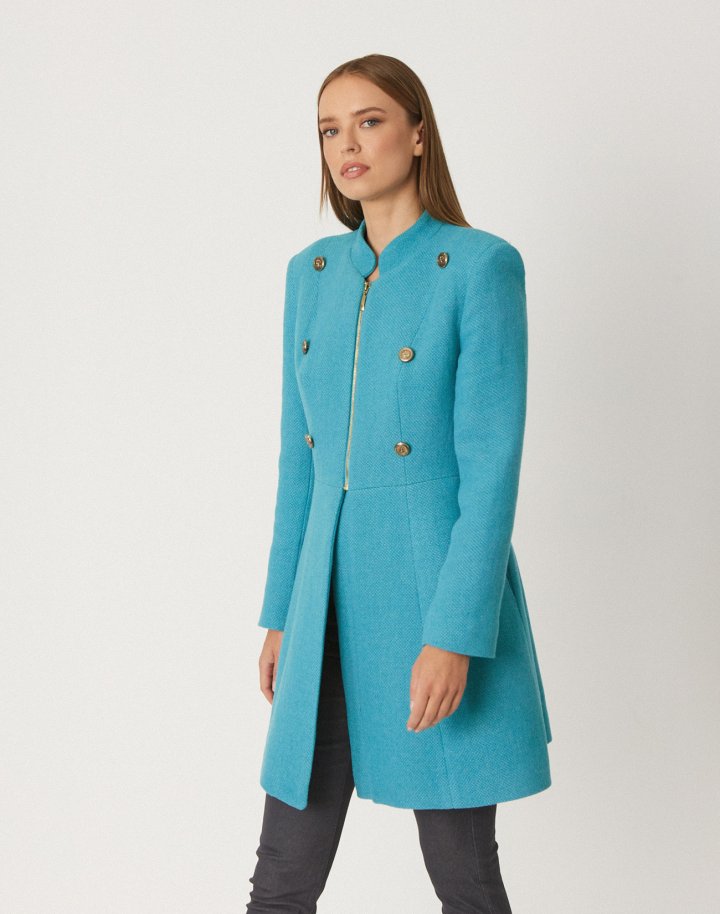 Coat with bow
