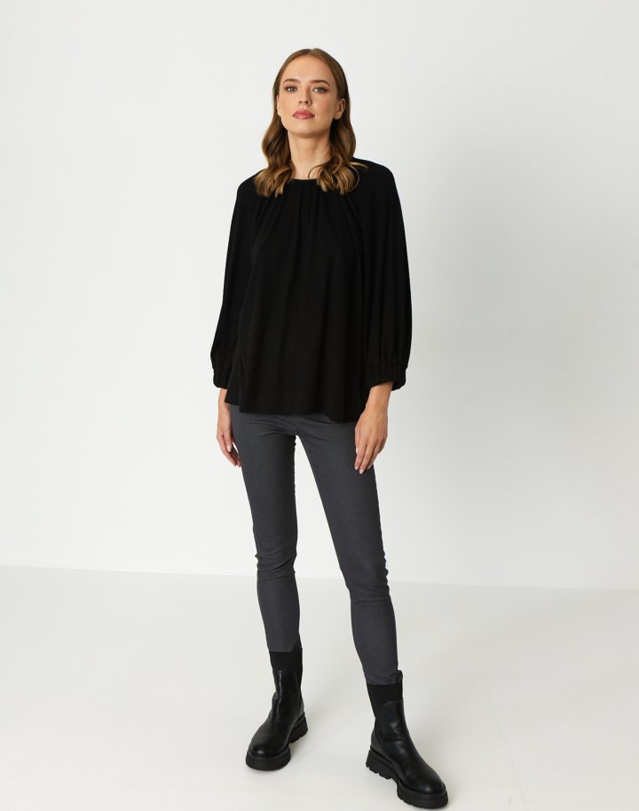 Oversized top with gather detail