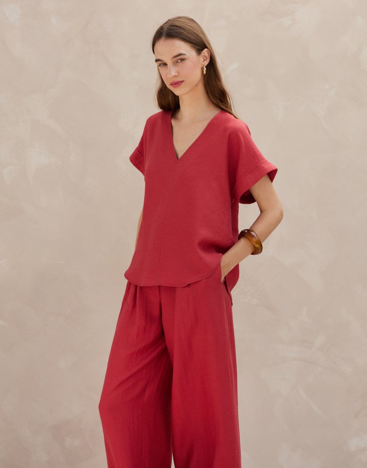 Turn up blouse