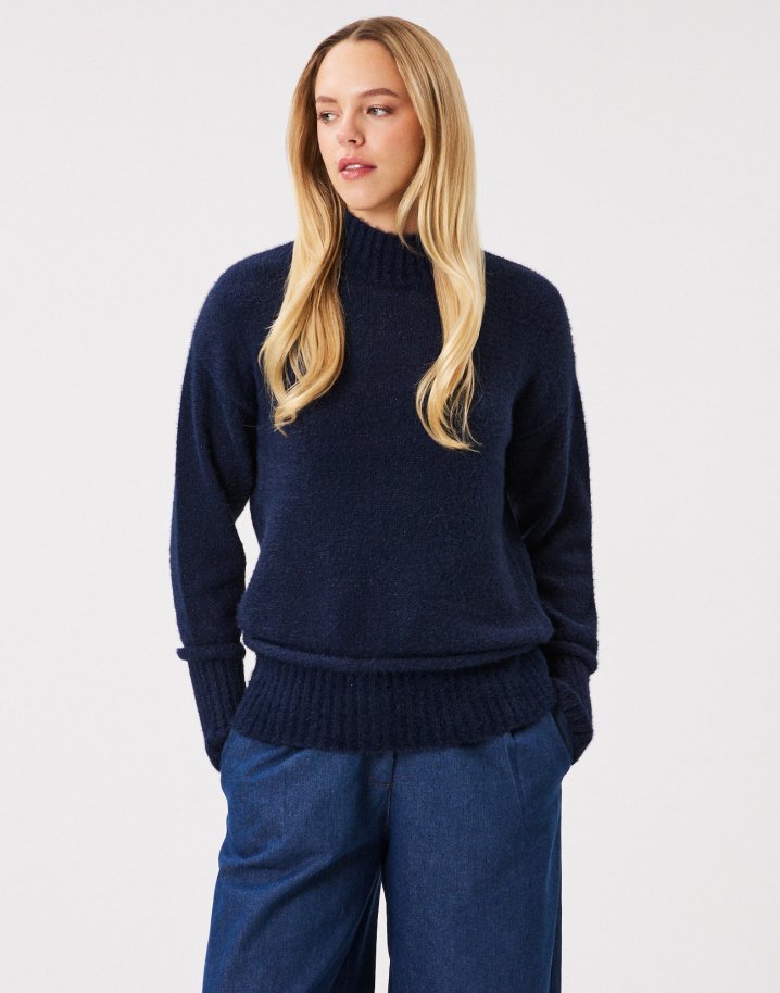Metallic thread sweater