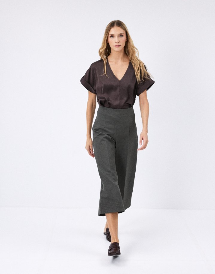 Culotte with topstitching
