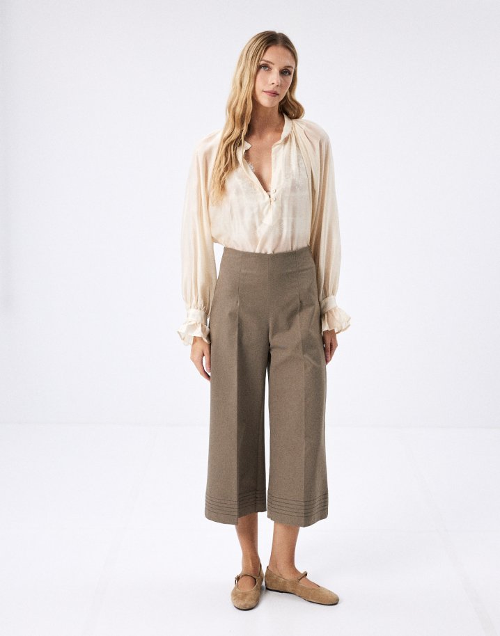 Culotte with topstitching
