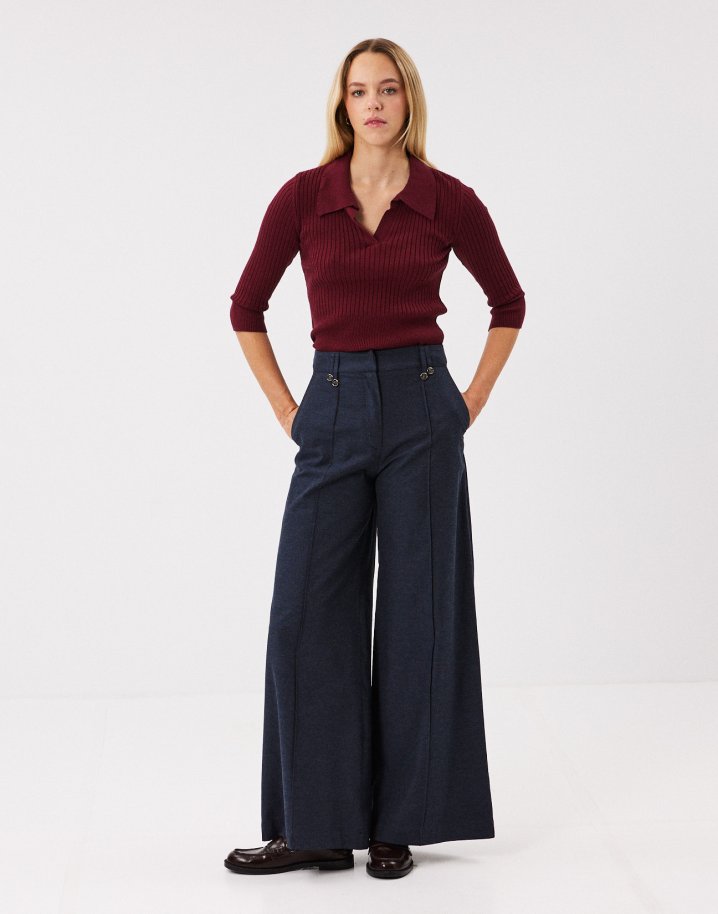 Trousers with buttons