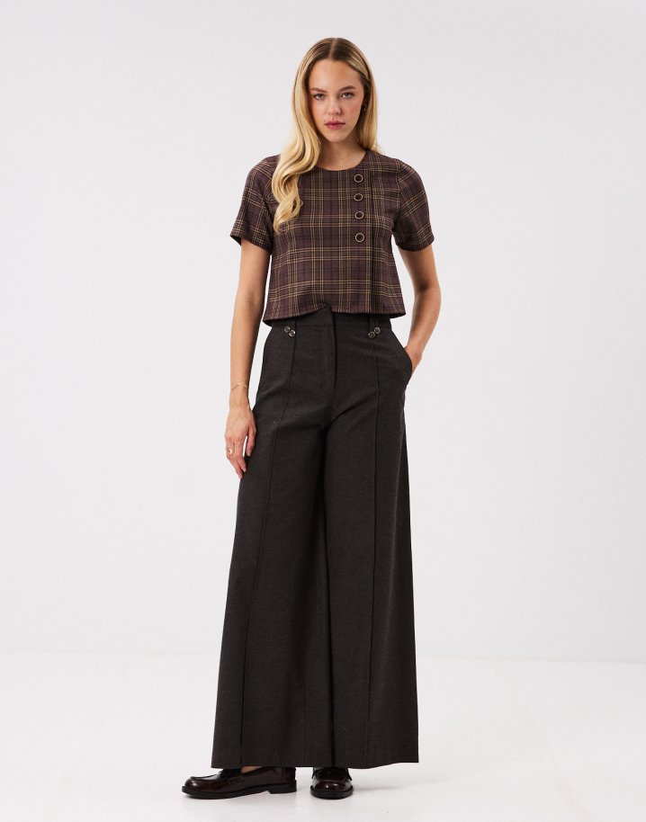 Trousers with buttons