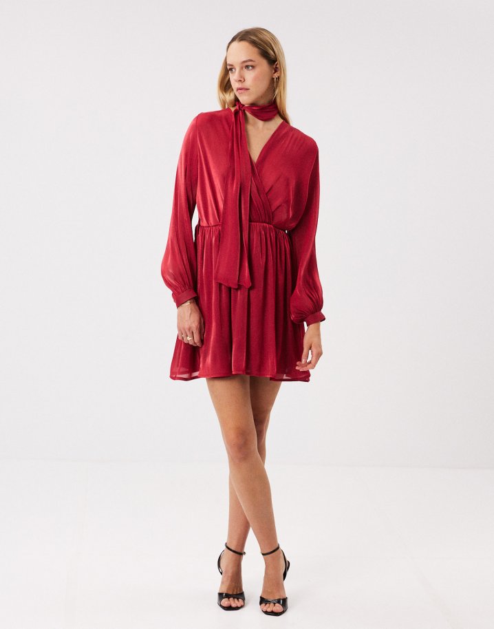 Shimmer effect mini dress
