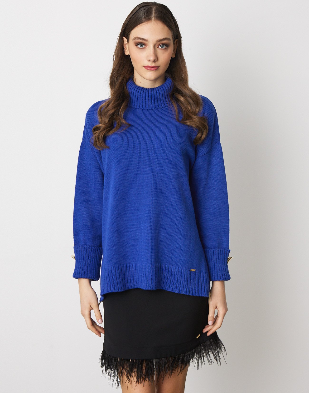 Knit top with zip