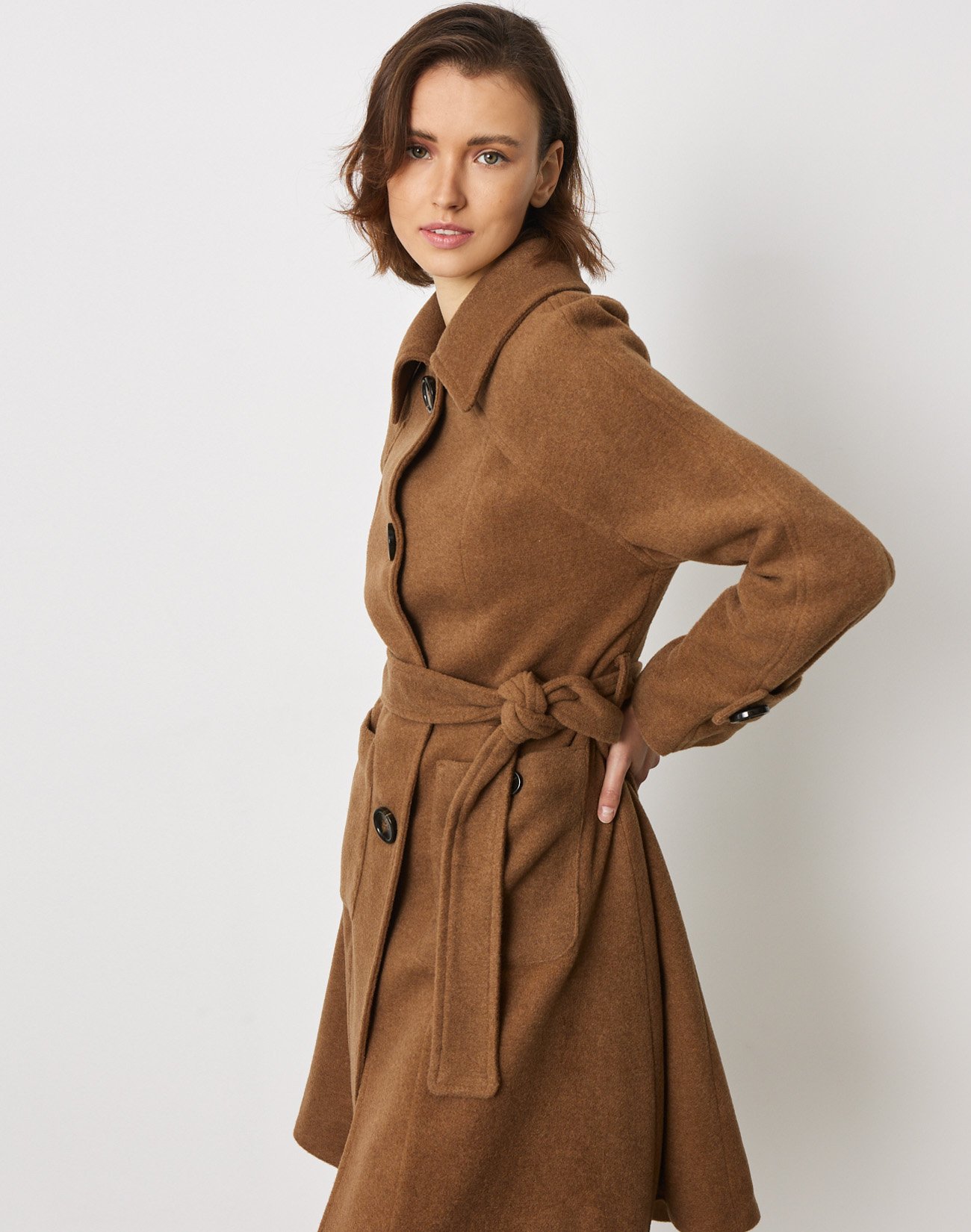 Wool blend coat