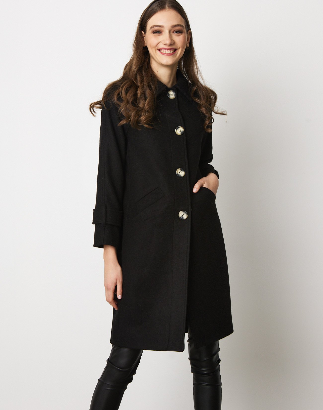 Coat with cashmere