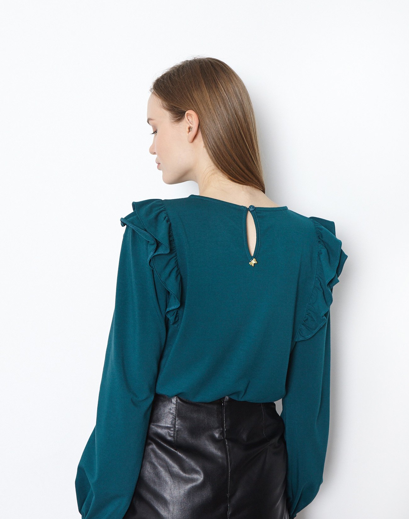 Top with double ruffles