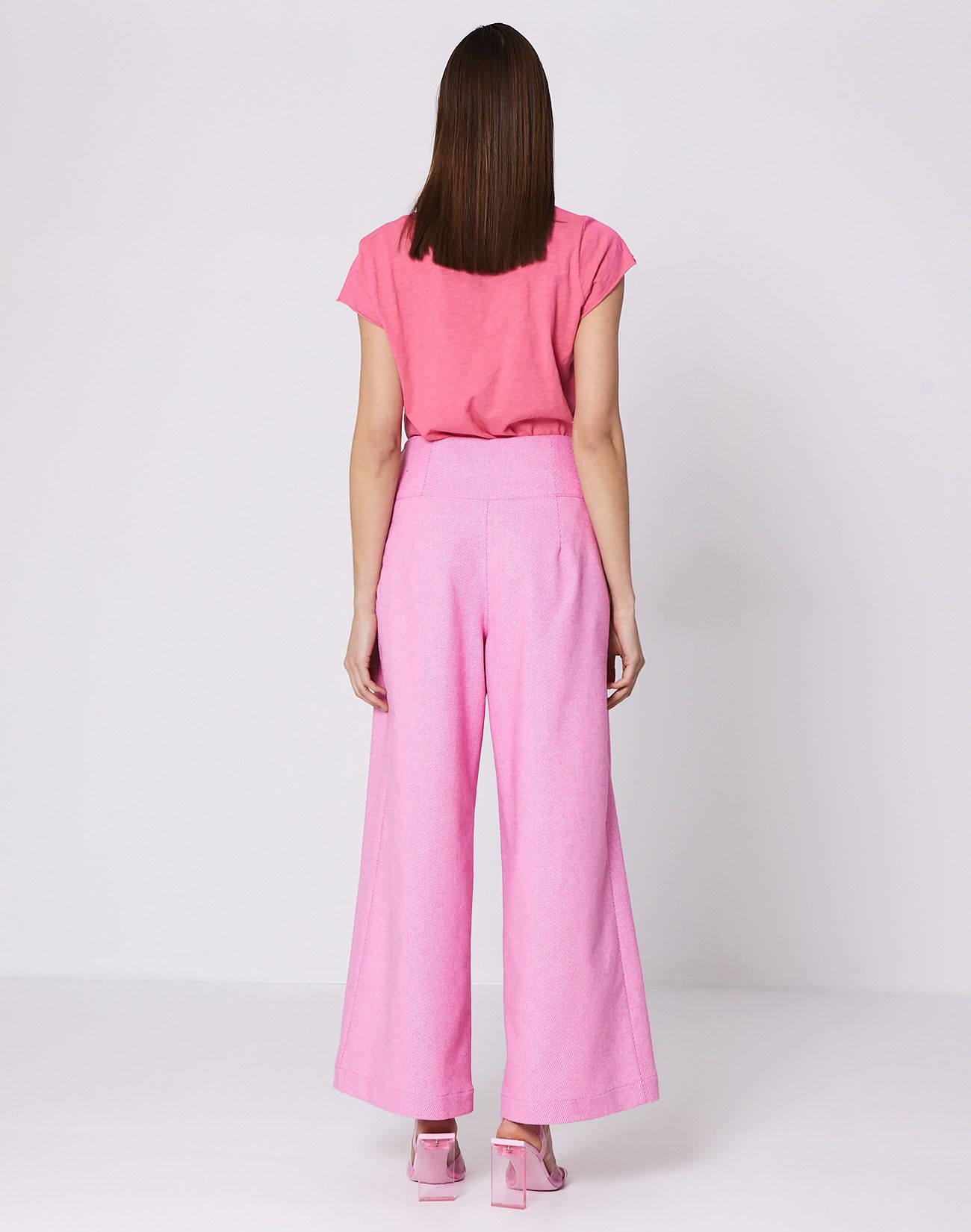 High waist trousers with buttons