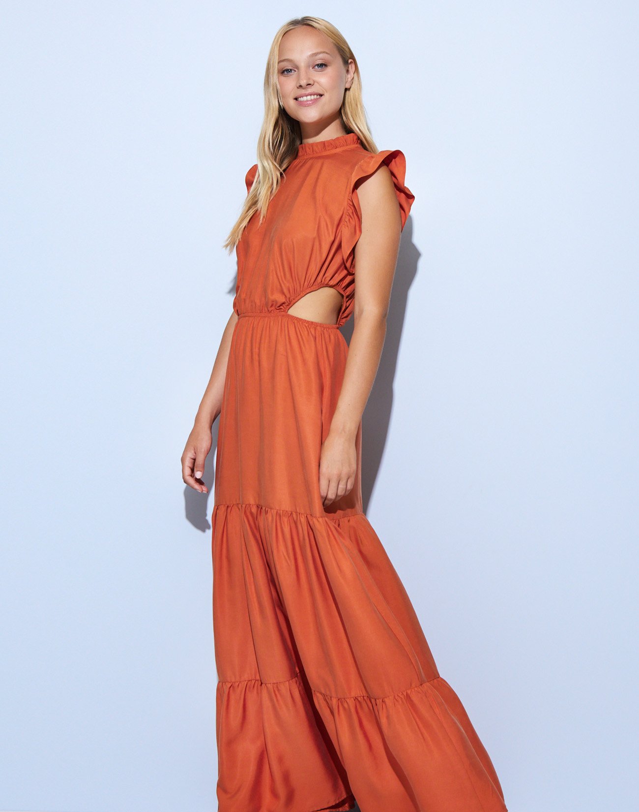 Maxi dress with opening