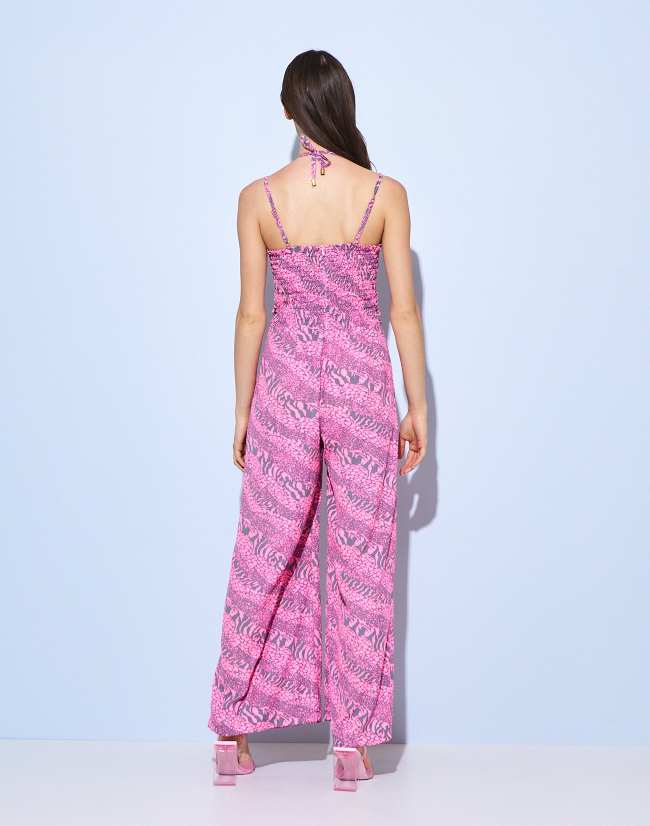 Printed jumpsuit with opening
