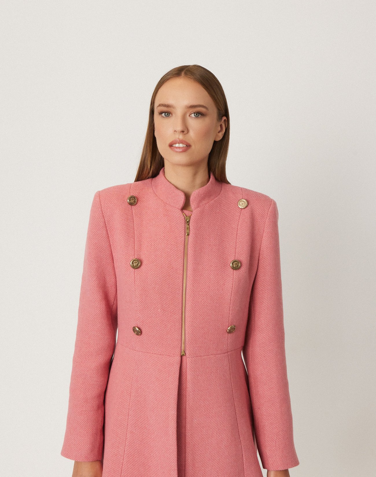 Coat with bow