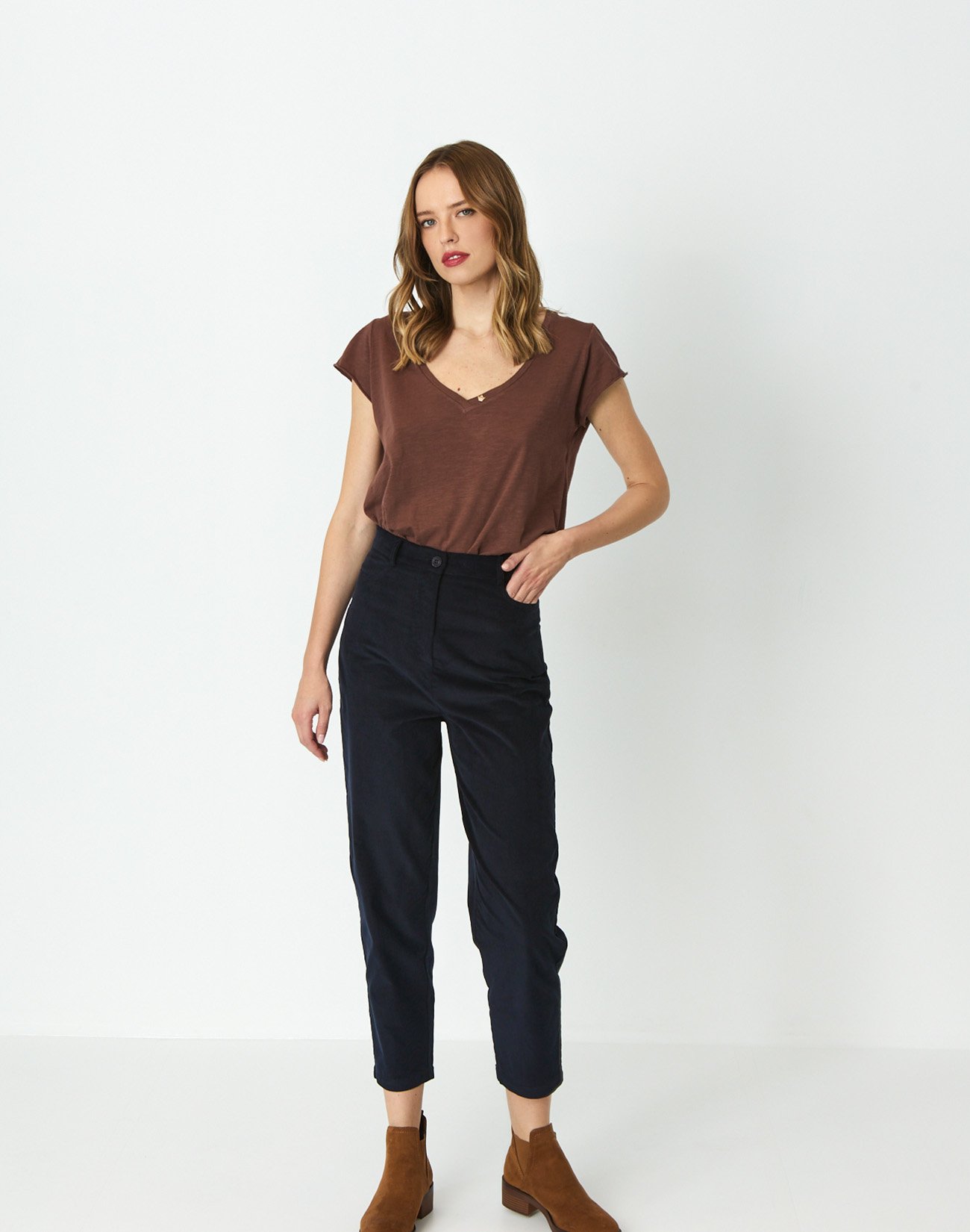 Mom fit corduroy trousers