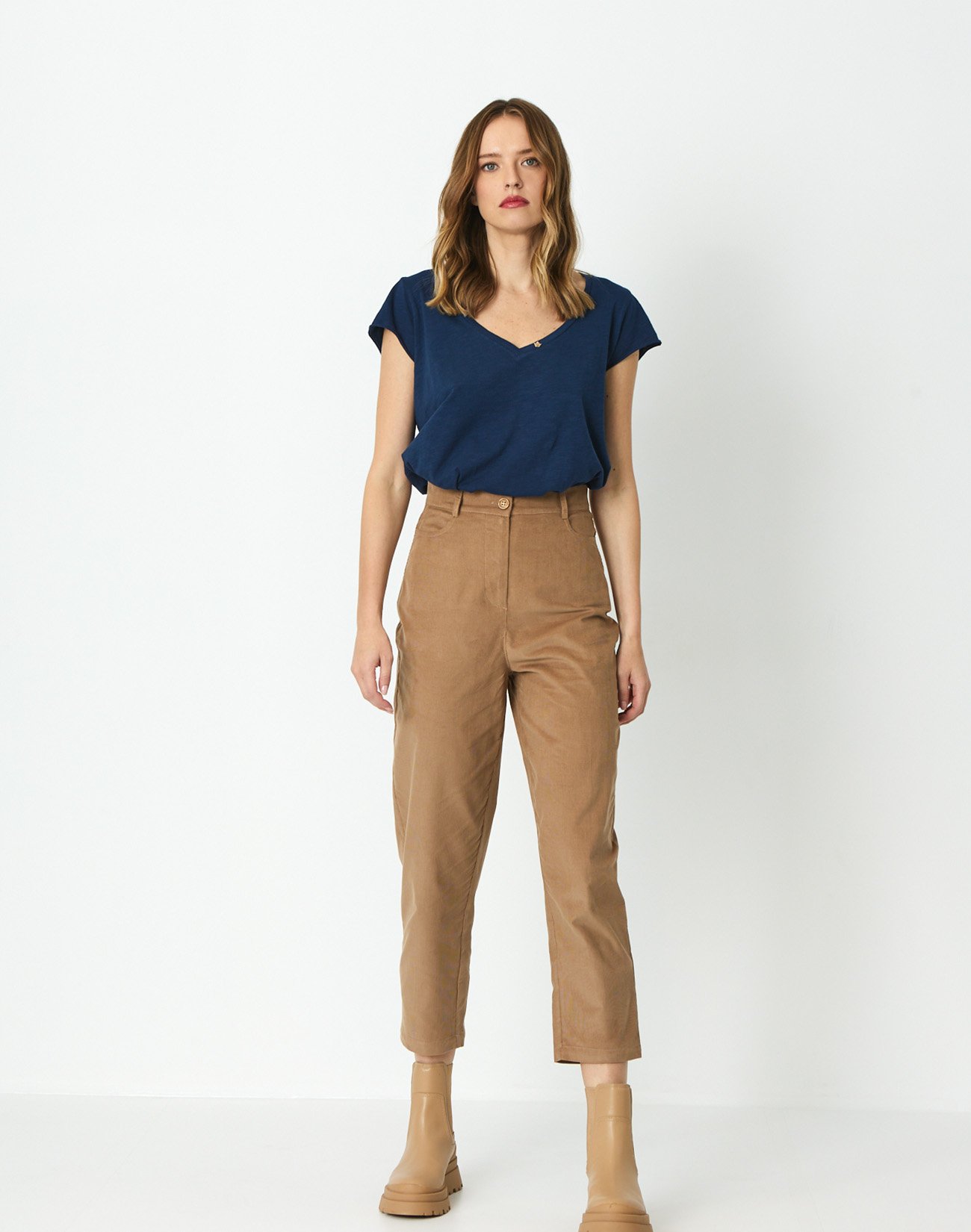Mom fit corduroy trousers
