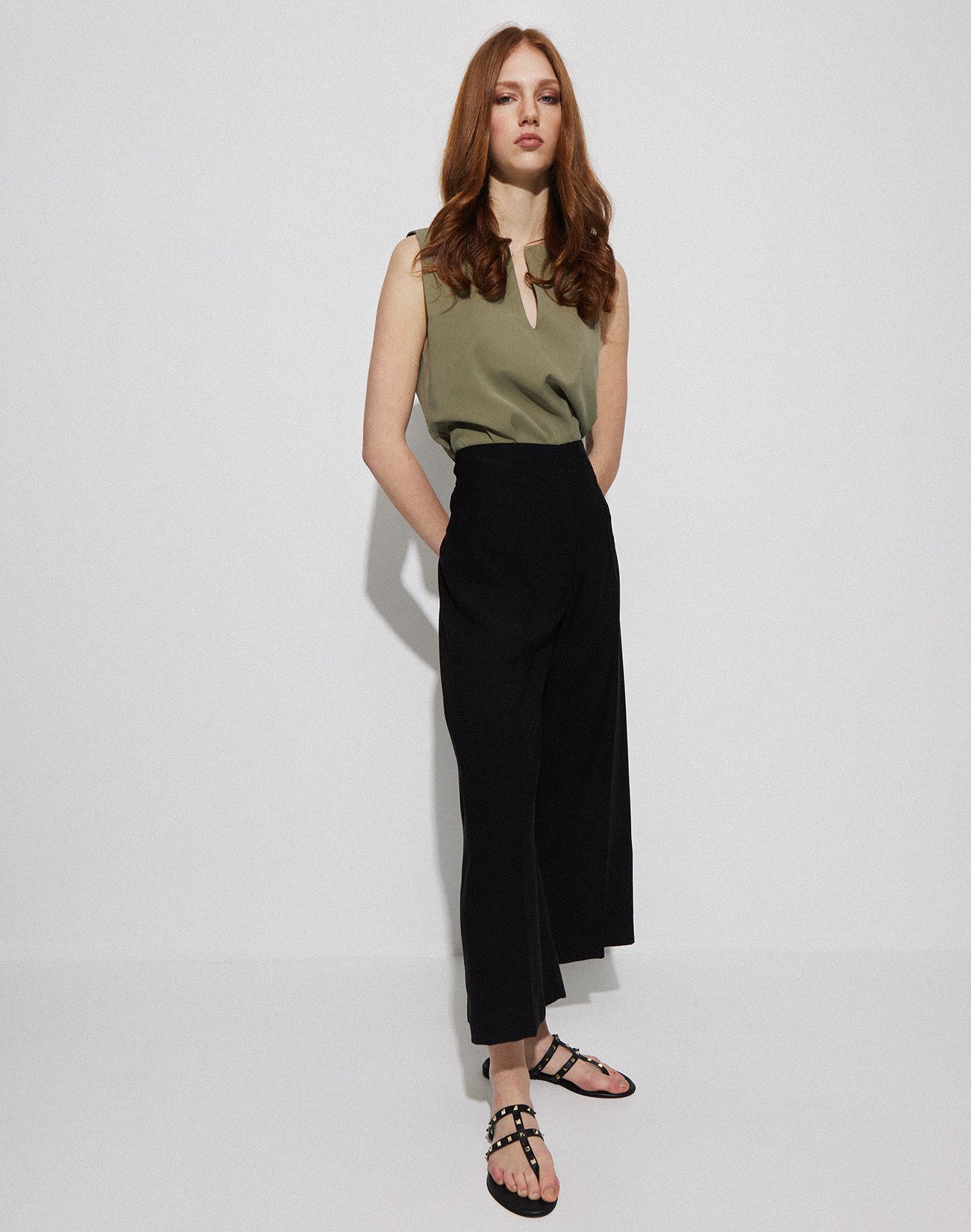 Culottes with zip