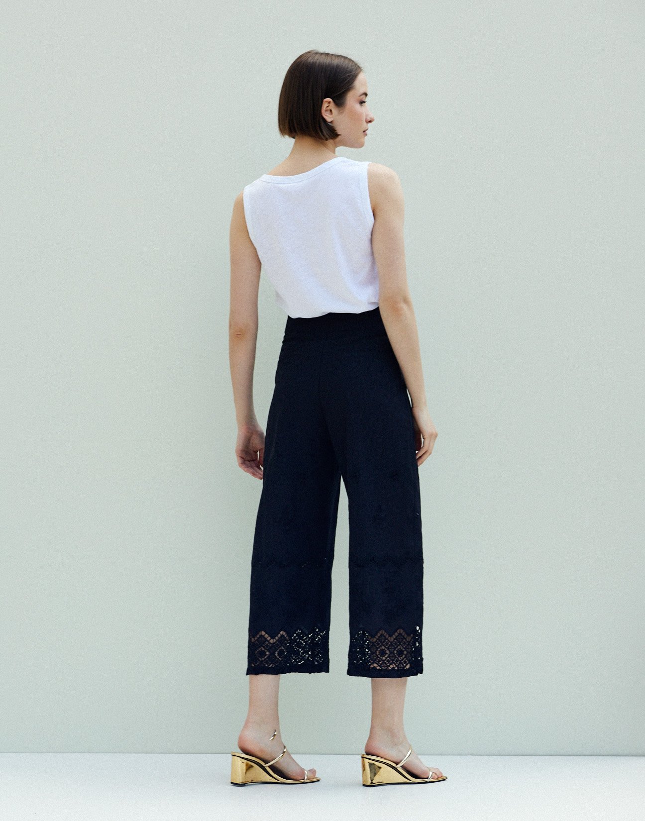 Embroidery culottes
