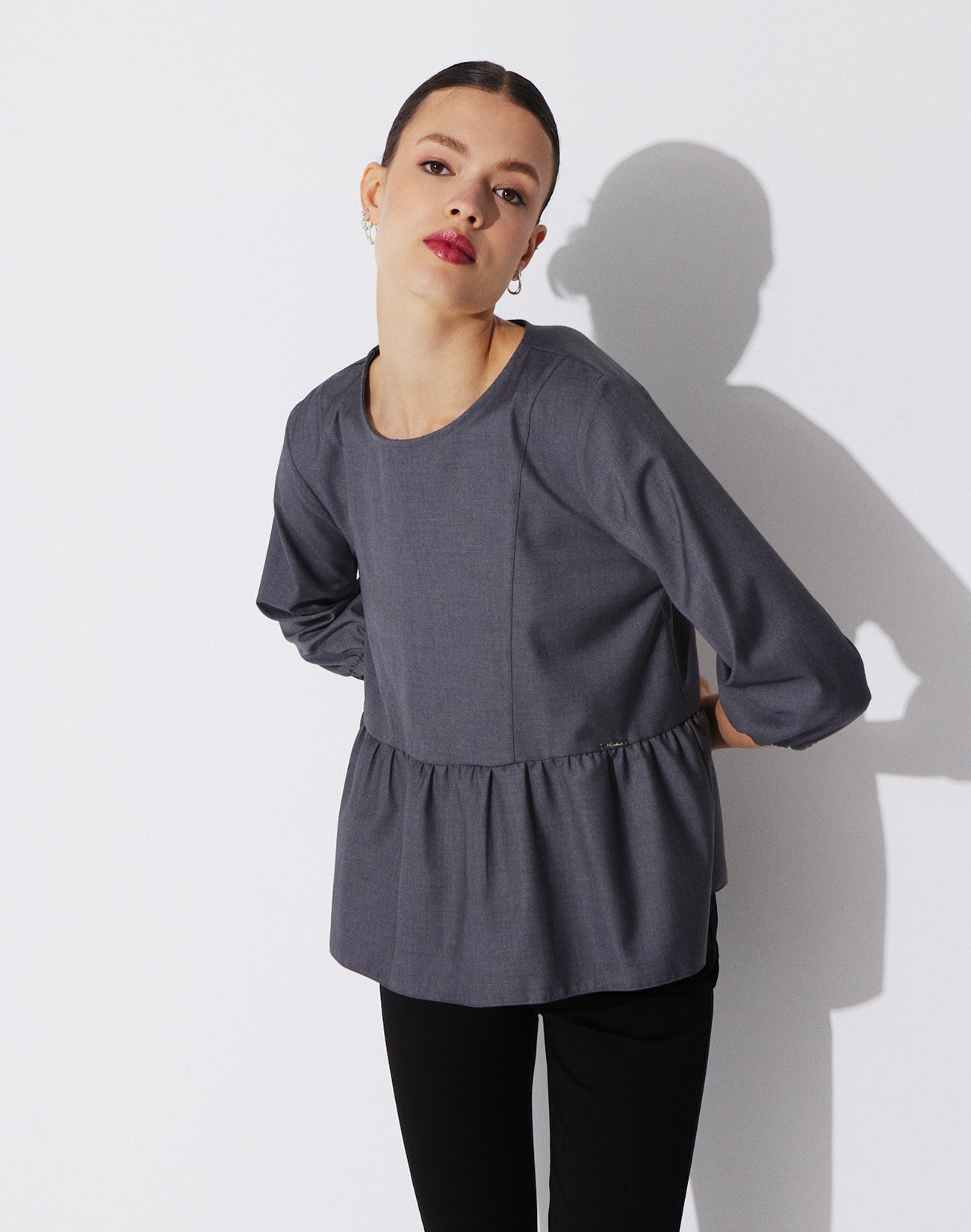 Blouse with button detail