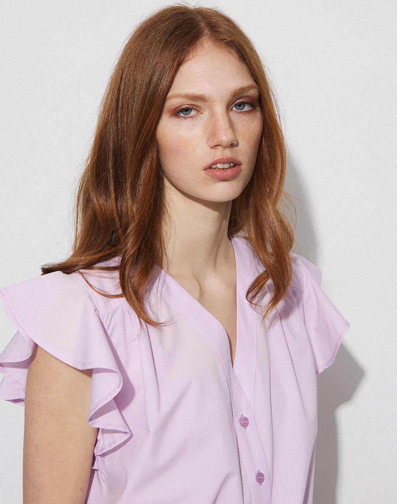 Poplin top with buttons