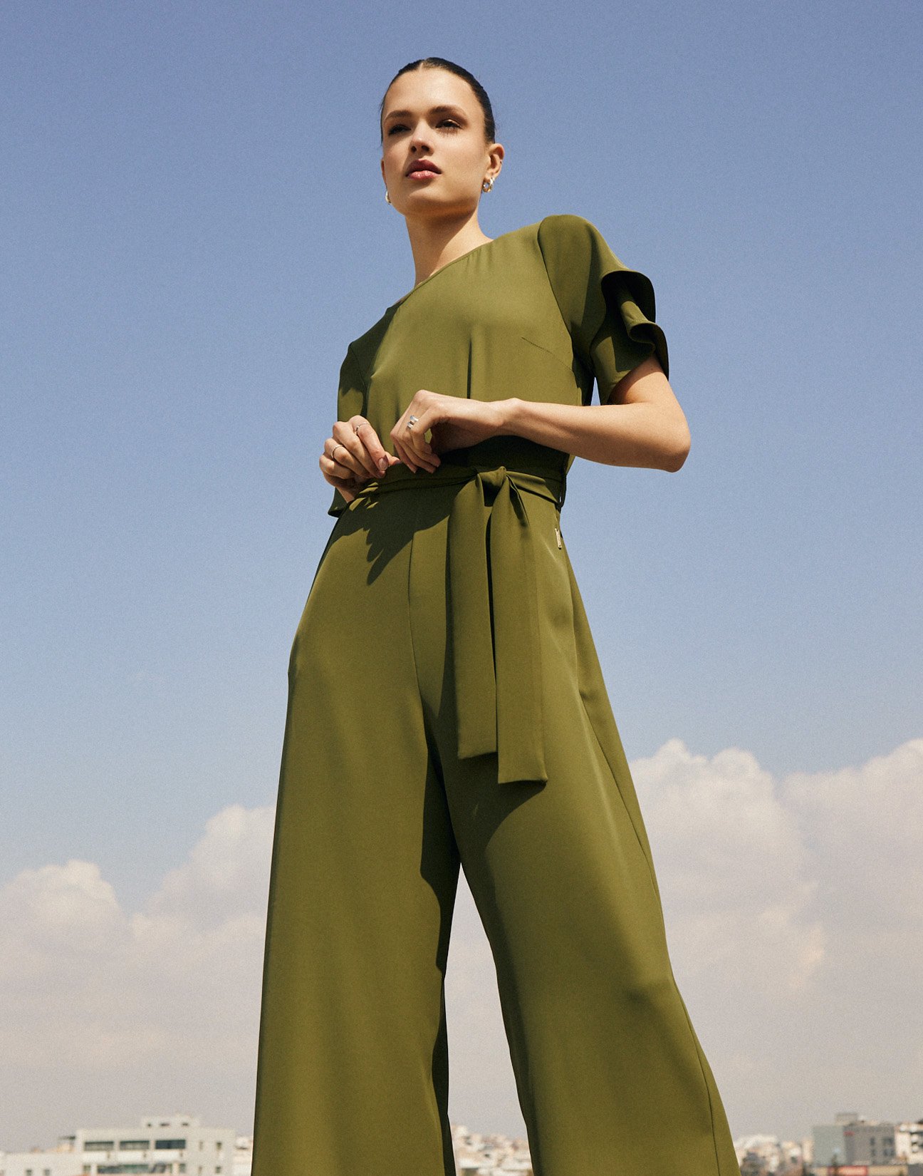 Jumpsuit with ruffles