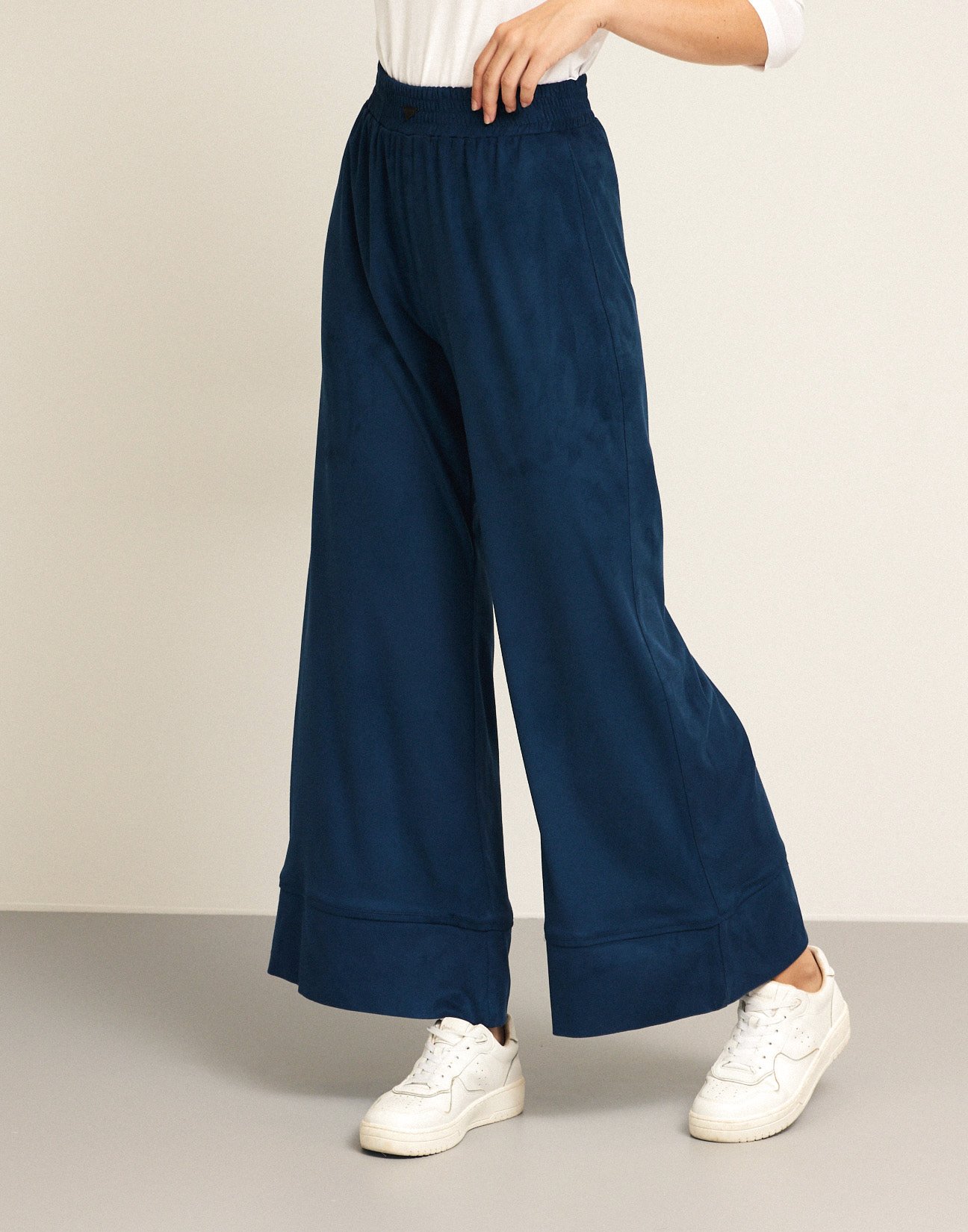 Faux suede trousers