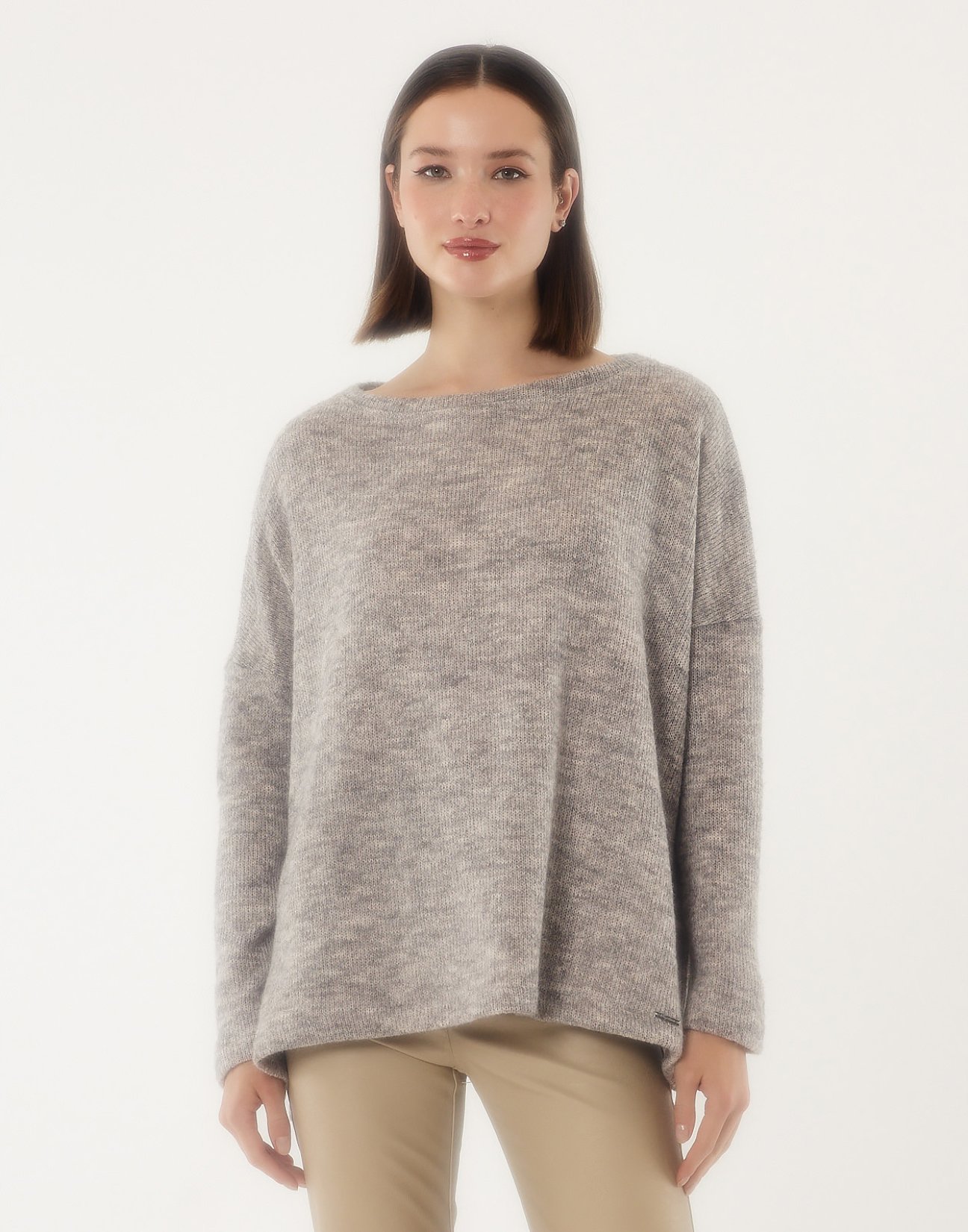 Oversized knit blouse