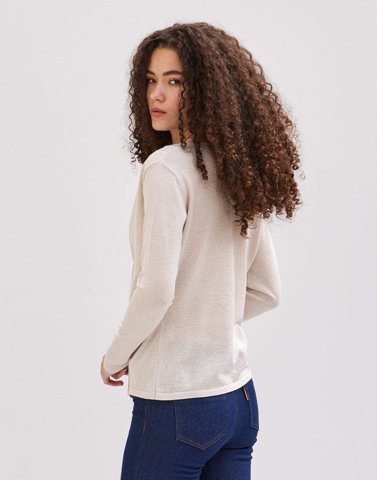 Metallic tread cardigan