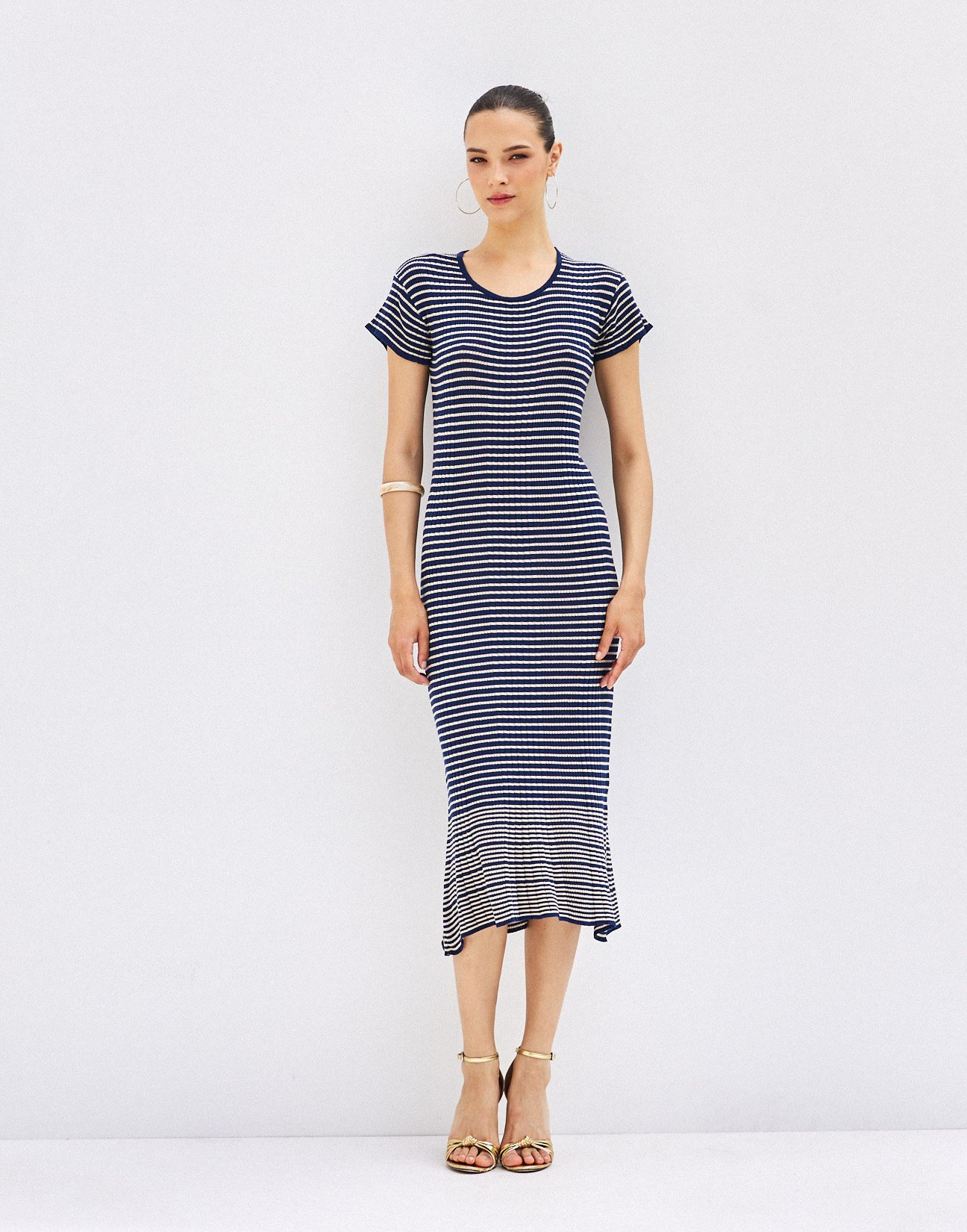 Striped knit dress