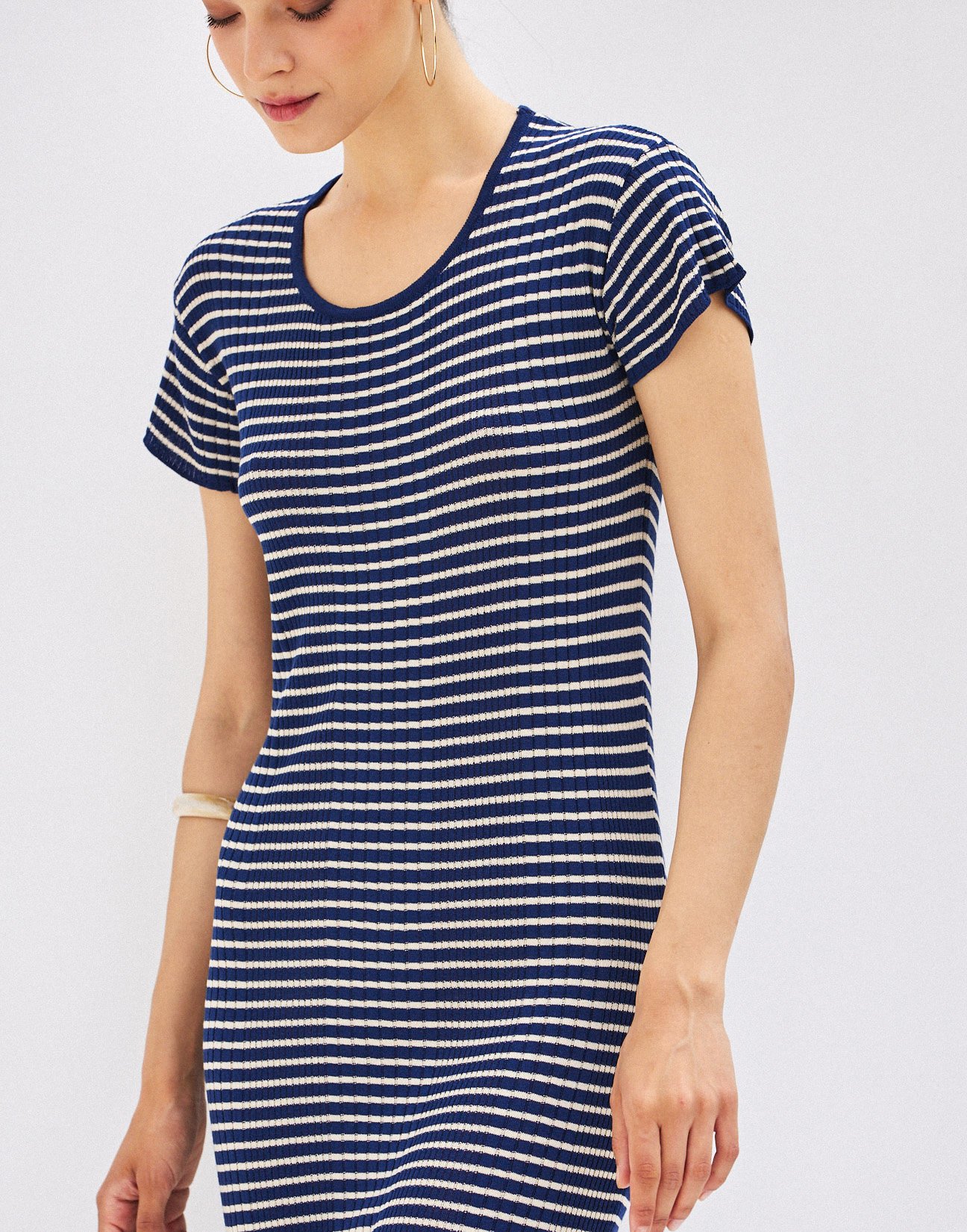 Striped knit dress