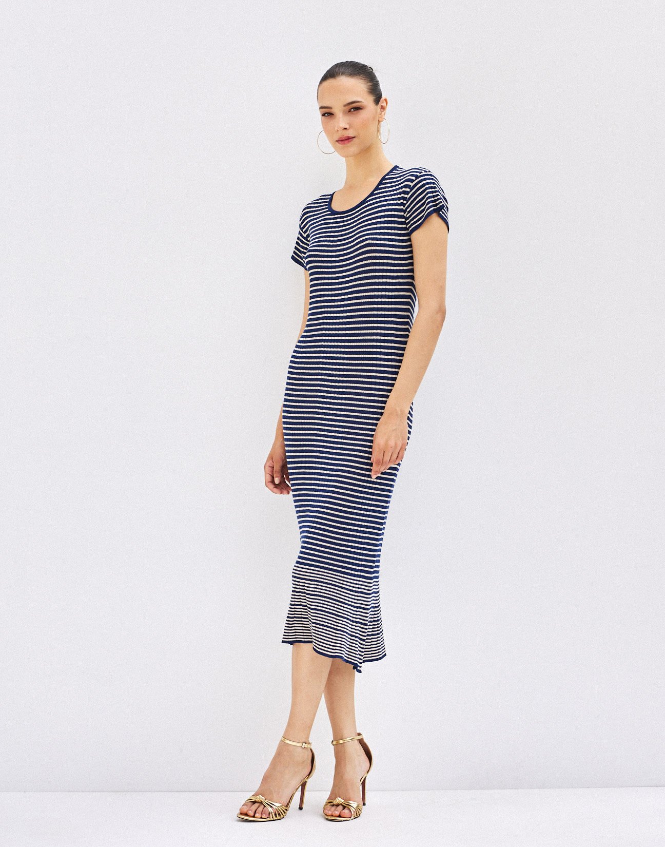 Striped knit dress