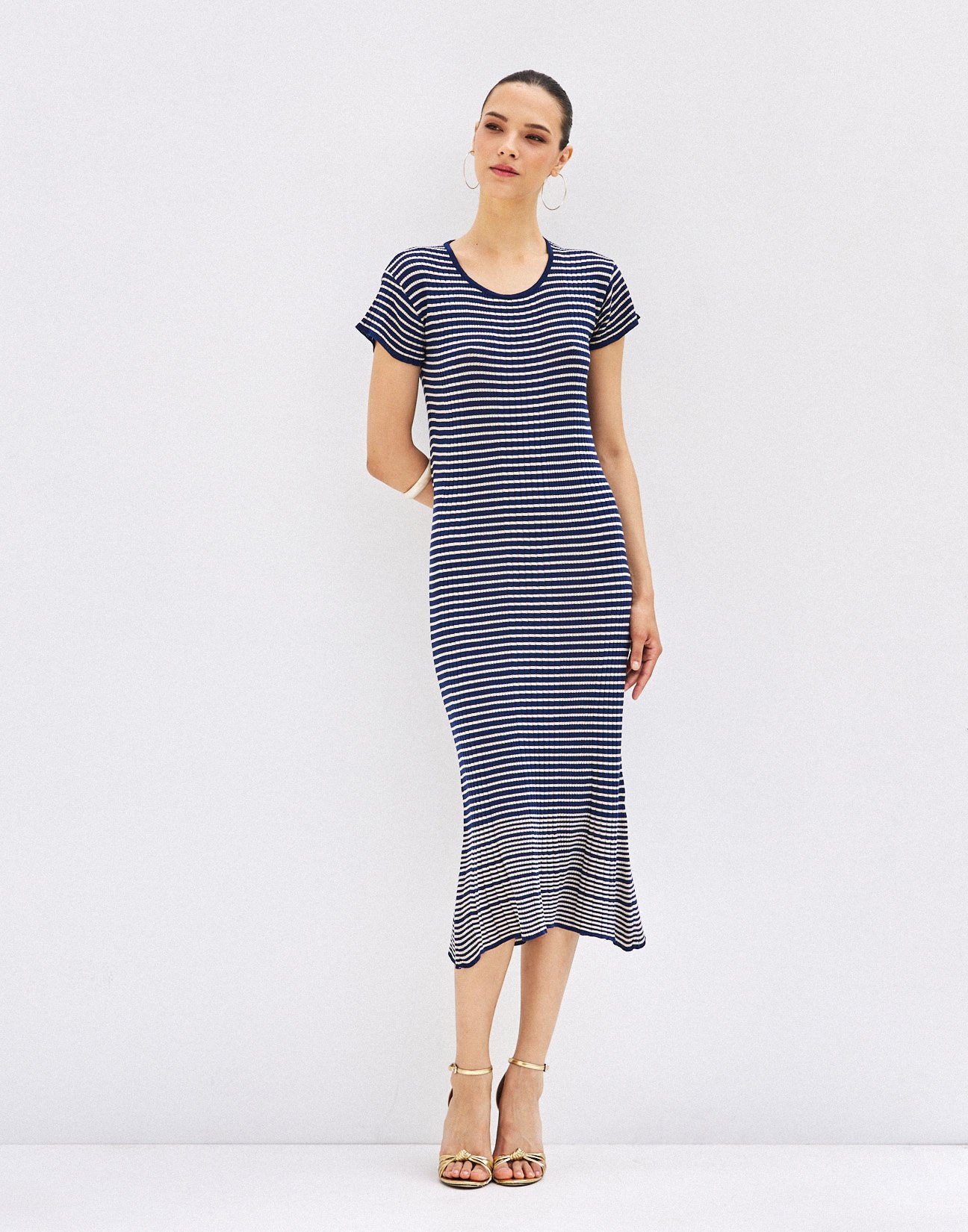 Striped knit dress