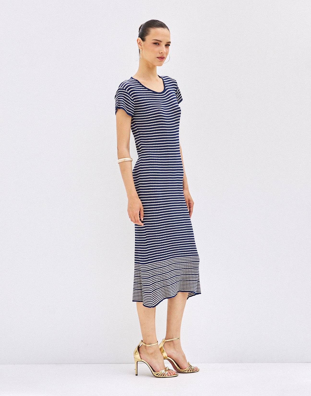 Striped knit dress