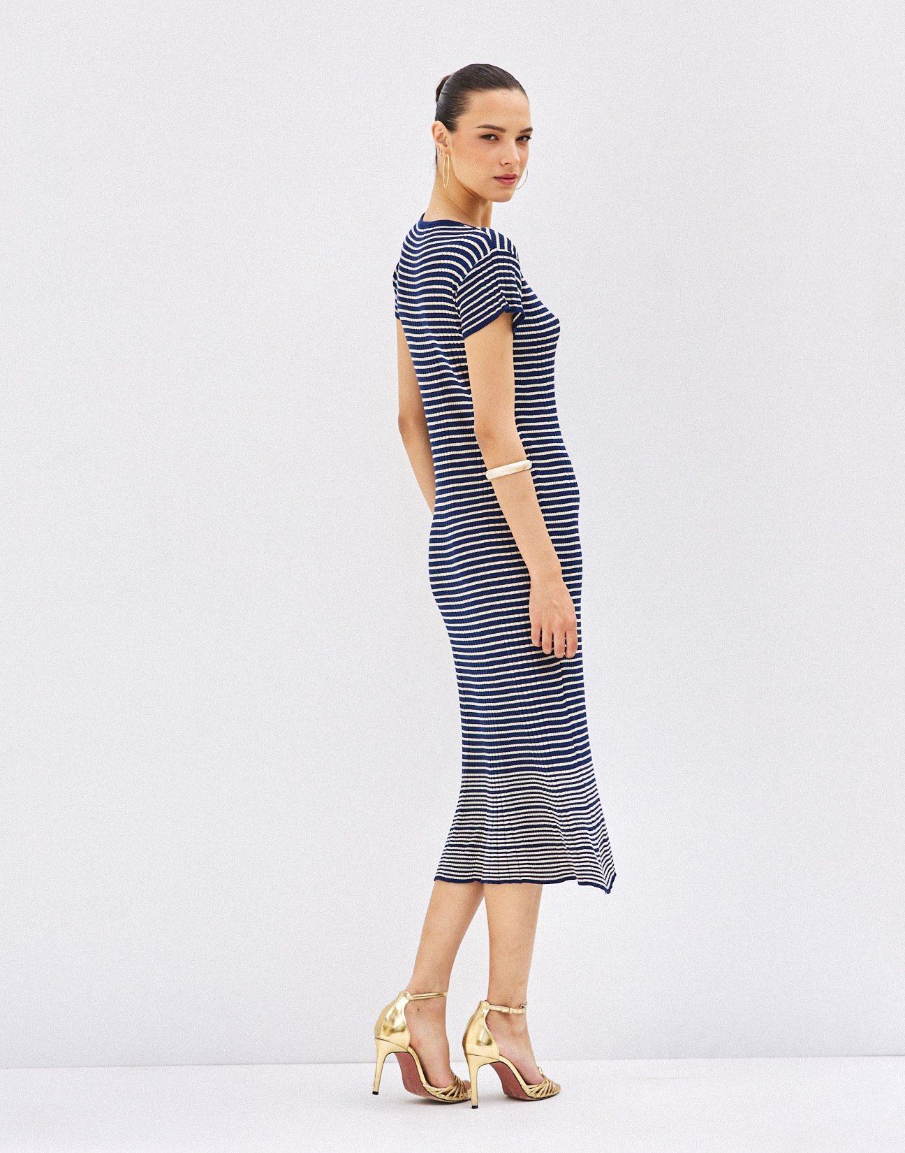 Striped knit dress