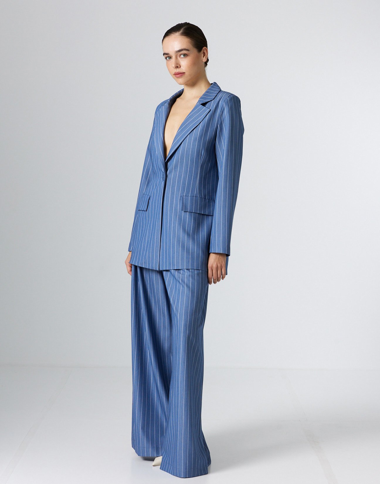 Pinstripe blazer with pockets