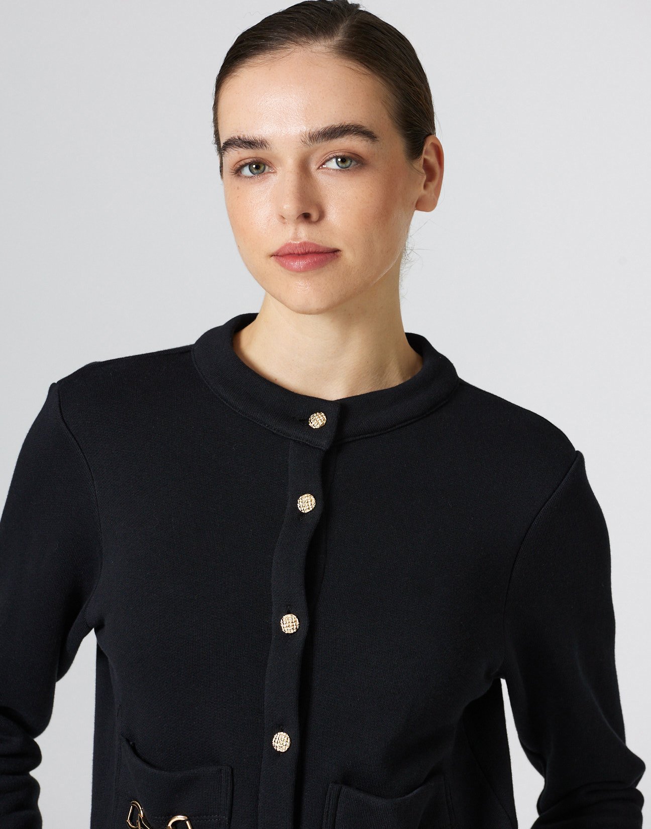 Sweatshirt cardigan with pockets