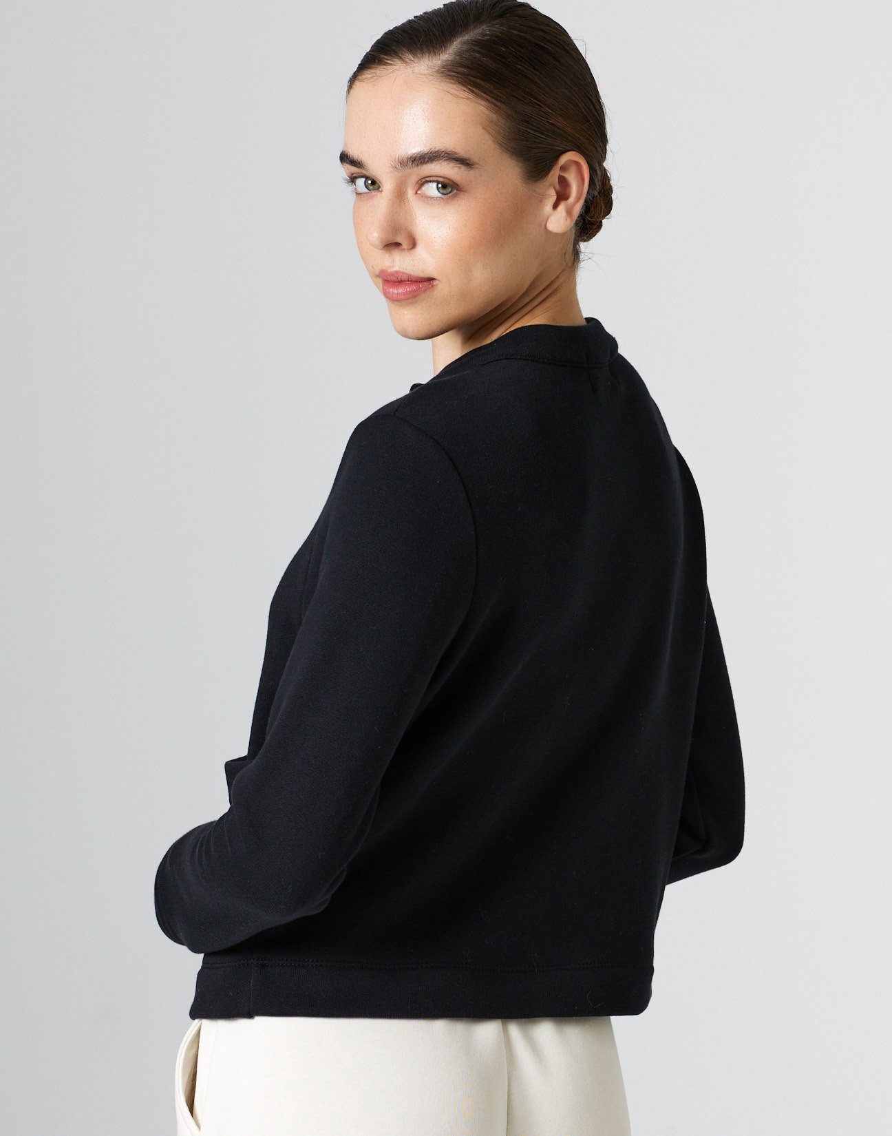 Sweatshirt cardigan with pockets