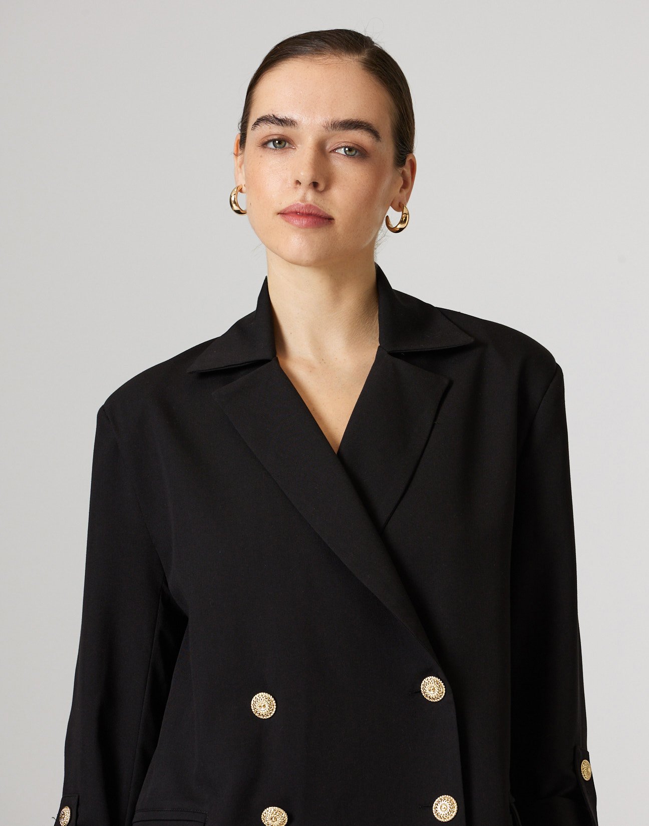 Blazer with turn up sleeves
