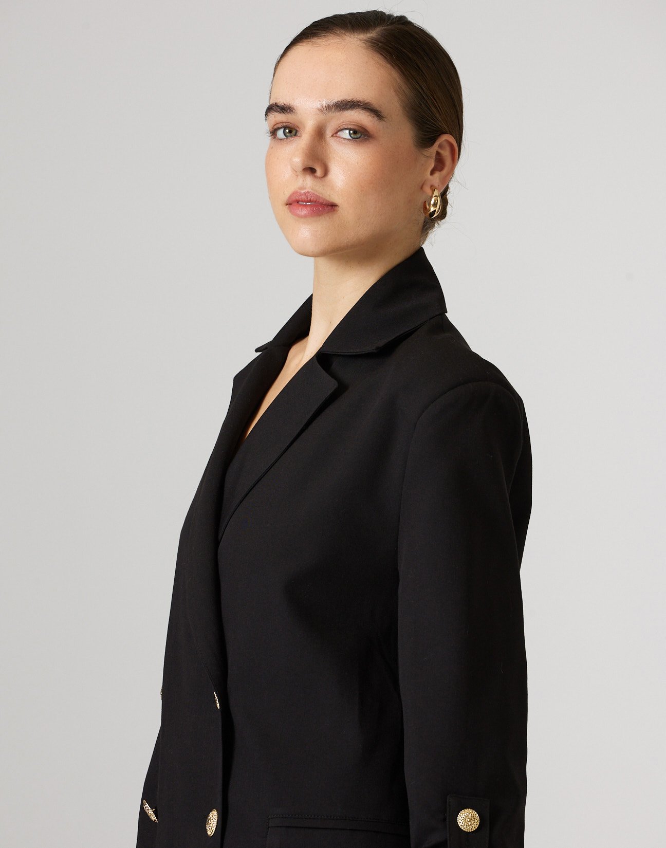 Blazer with turn up sleeves