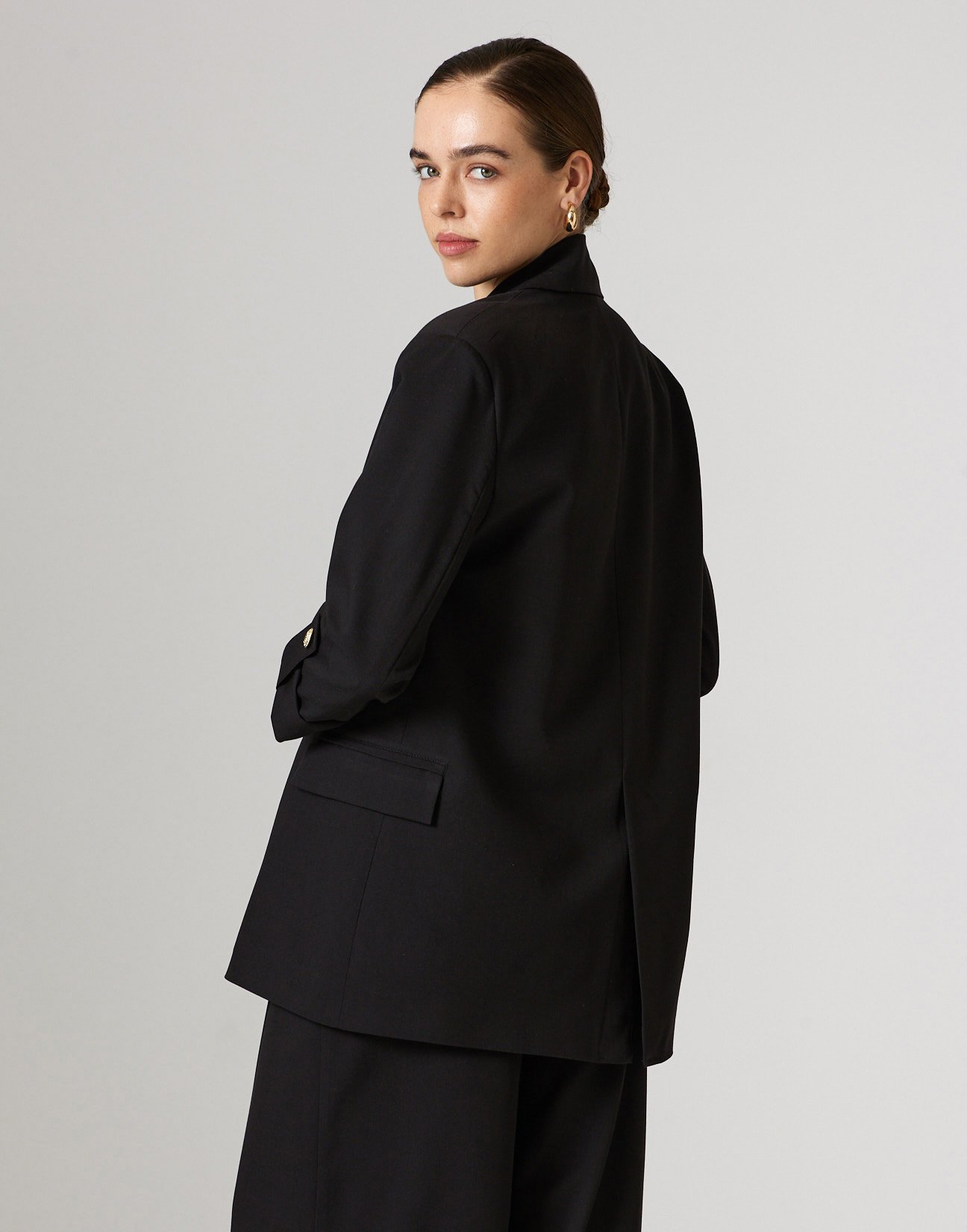Blazer with turn up sleeves