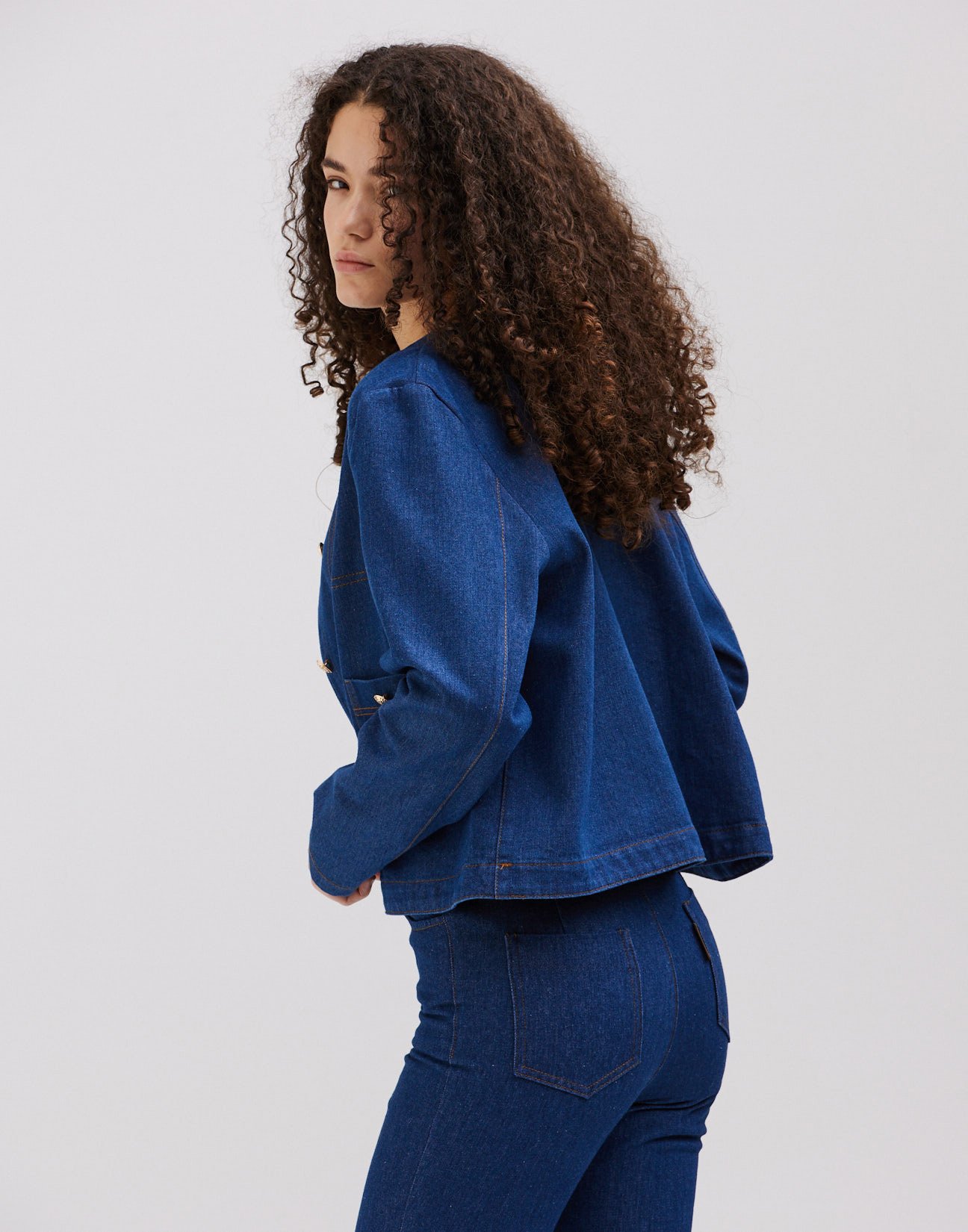 Denim jacket with pockets