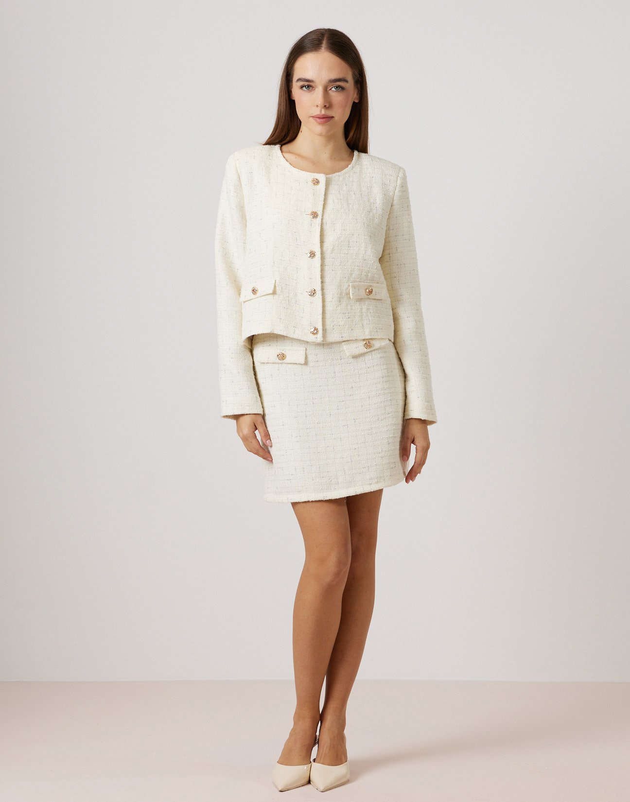 Short tweed blazer