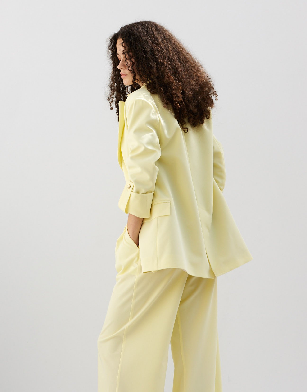 Blazer with turn up sleeves