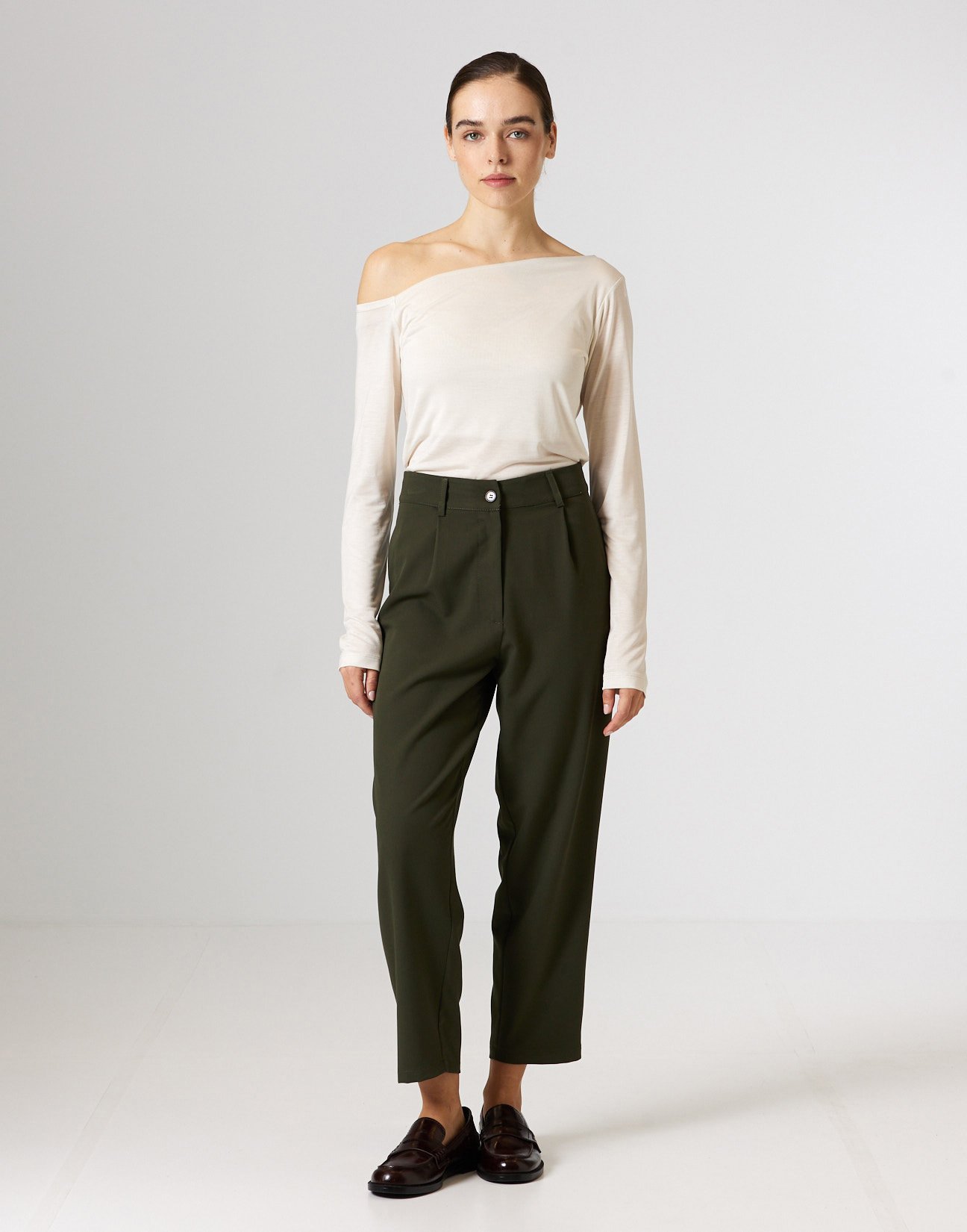 Wide fit trousers
