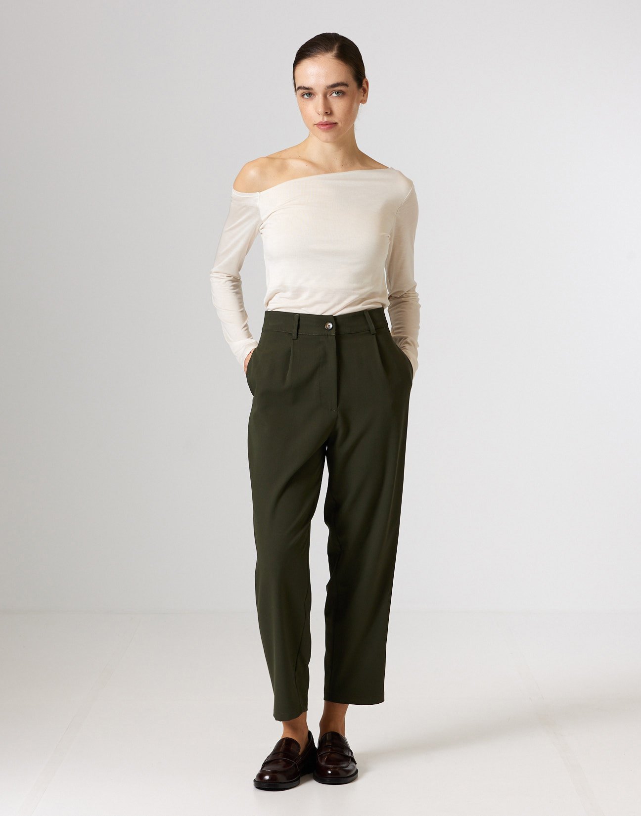 Wide fit trousers