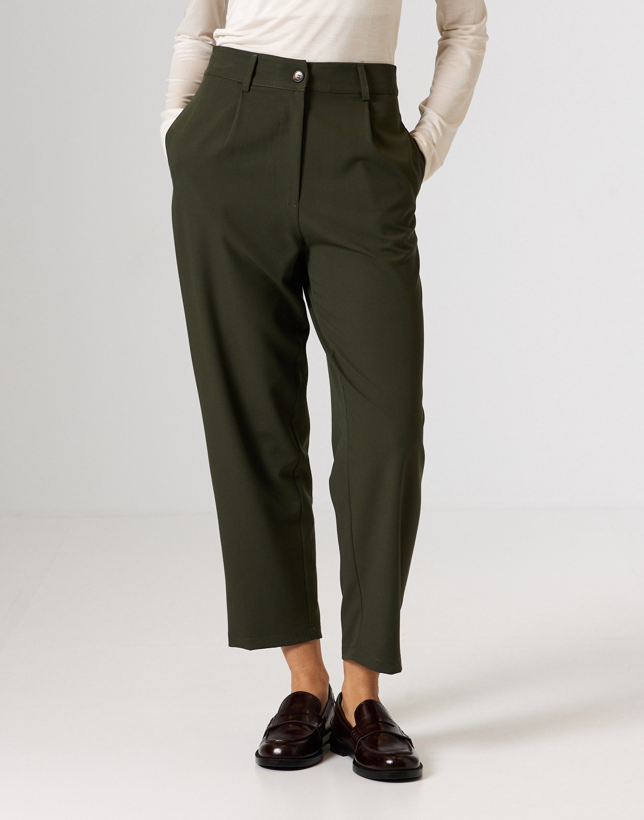 Wide fit trousers