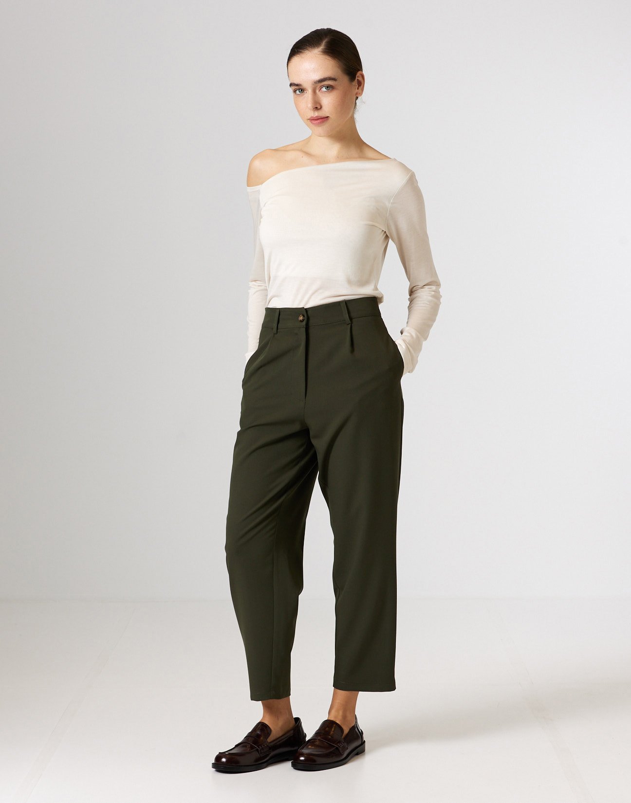 Wide fit trousers