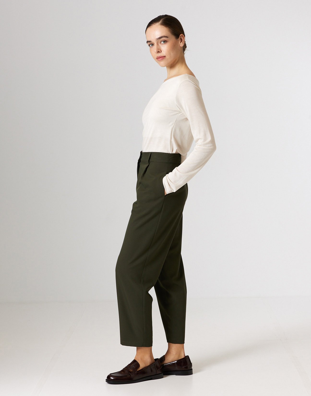 Wide fit trousers